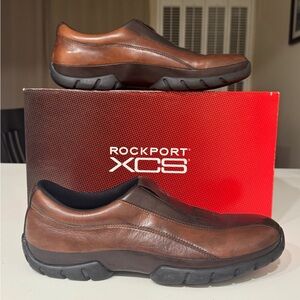 Rockport XCS Men’s Size 12 Dark Brown Leather Suede Comfort Sneakers APM3203E